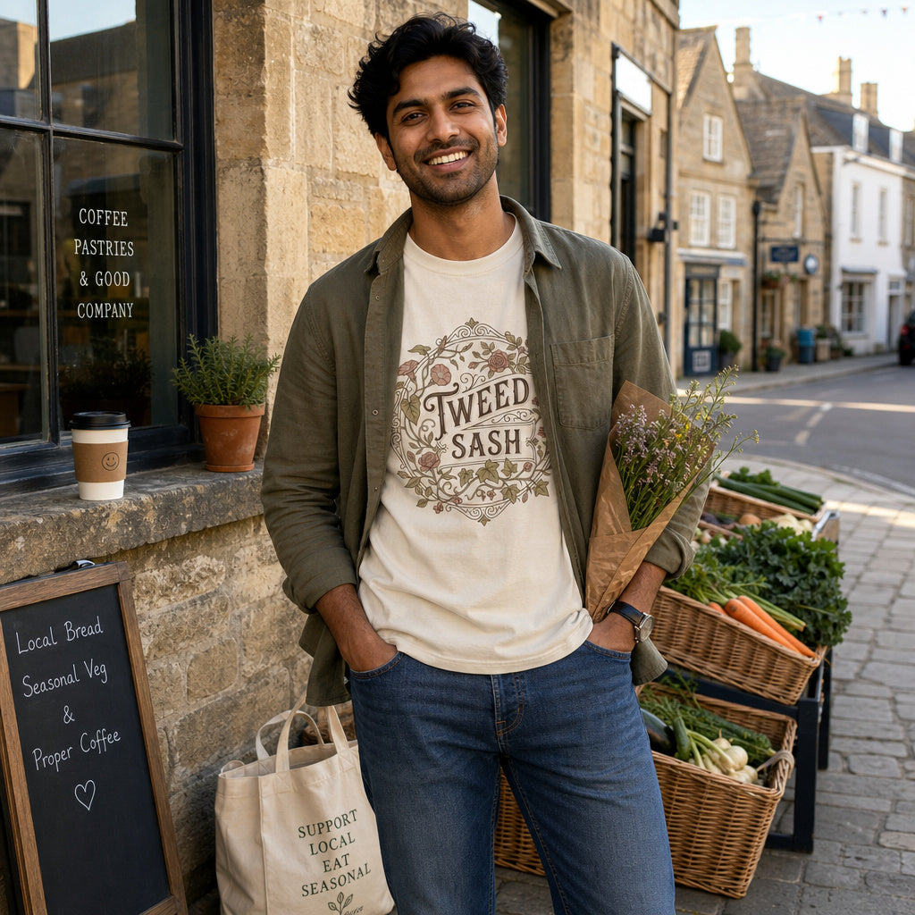'Tweed Sash' Tee Shirt