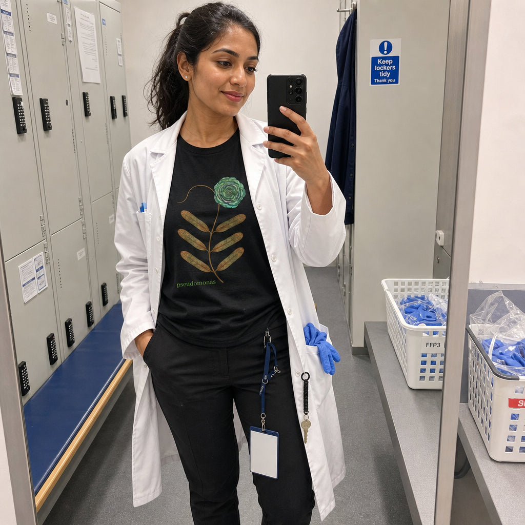 Pseudomonas Imaginary Flower Botanical Microbiology Tee
