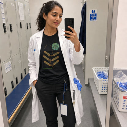 Pseudomonas Imaginary Flower Botanical Microbiology Tee